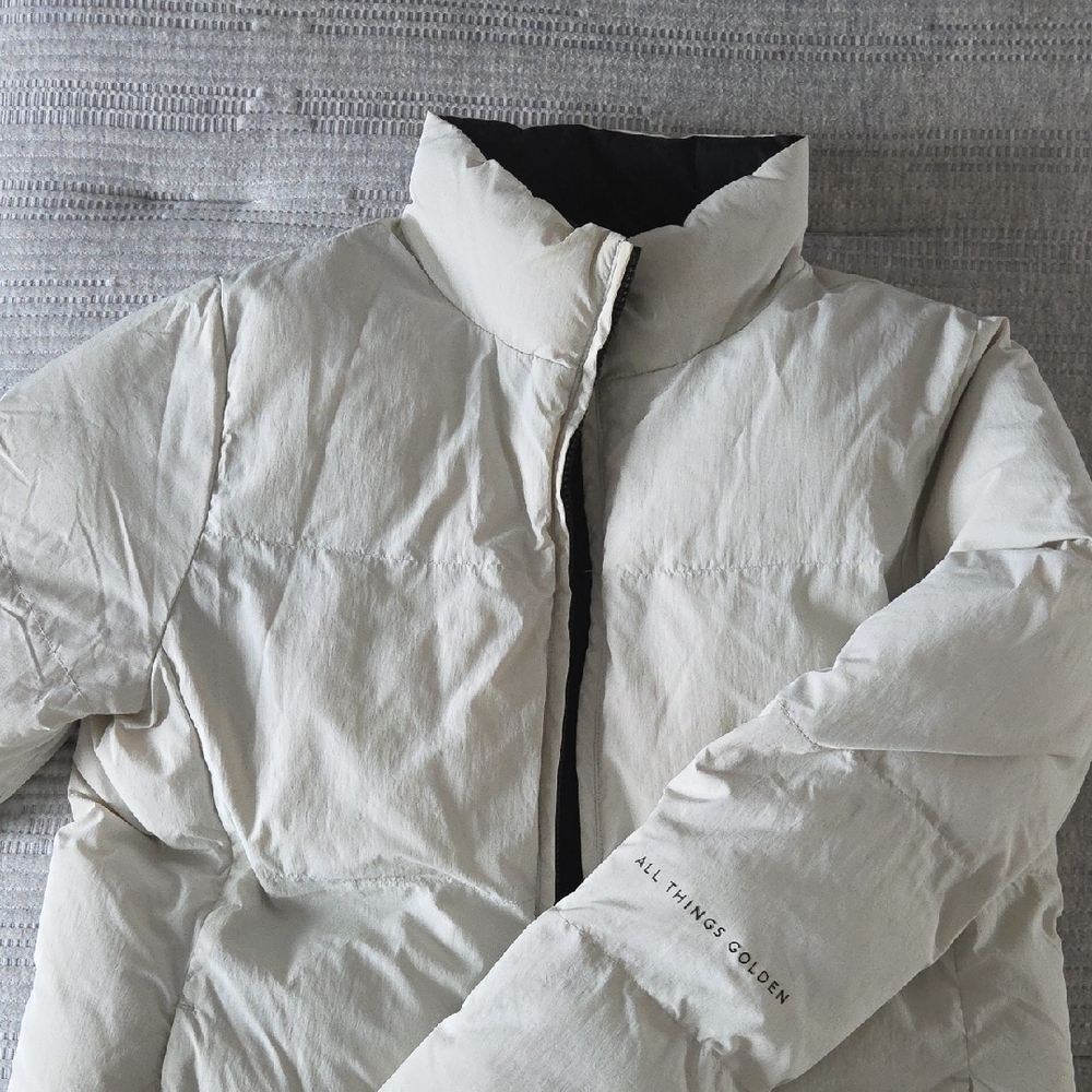 All Things Golden Women's Cream Puffer Jacket